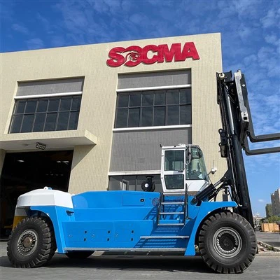 SOCMA 65ton chariot dyezèl charyo élévateur lou pou Steel Mills siman prefabrikasyon plant van pouvwa transpò